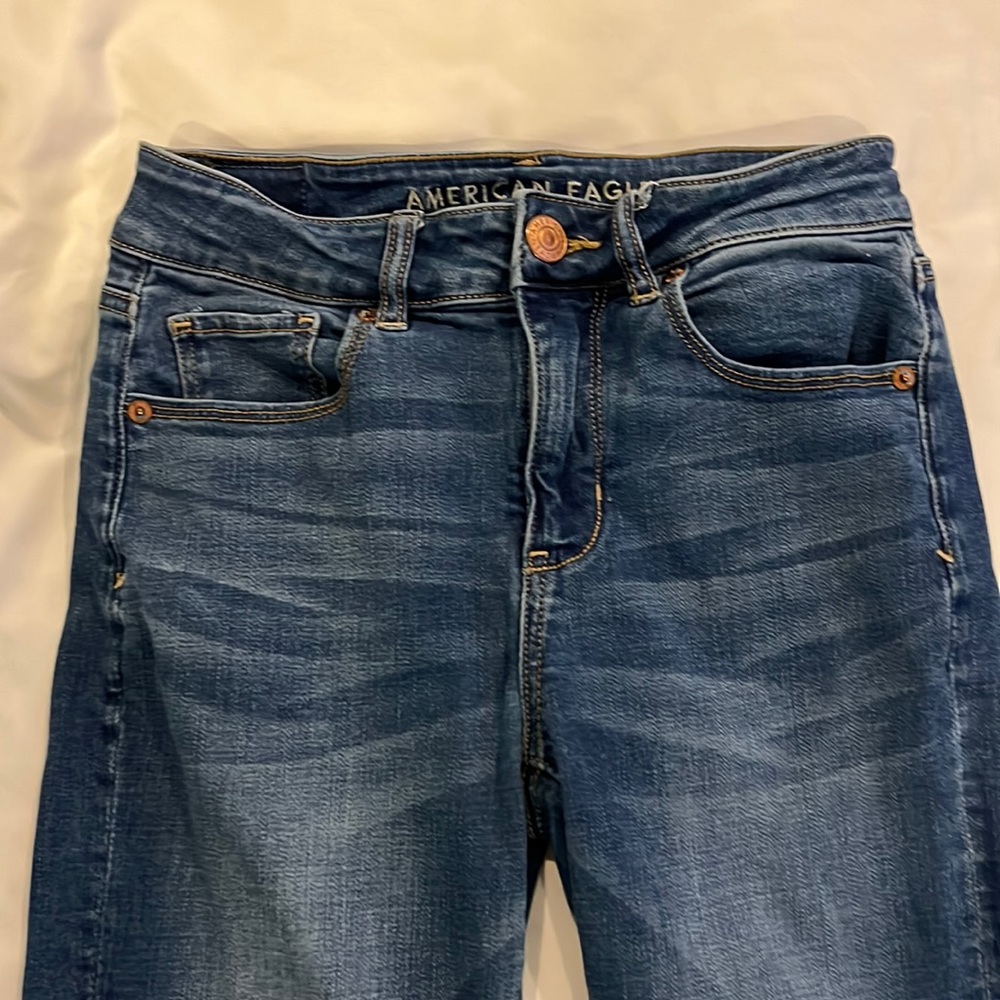American eagle women’s, super stretch, denim jeans, size 0